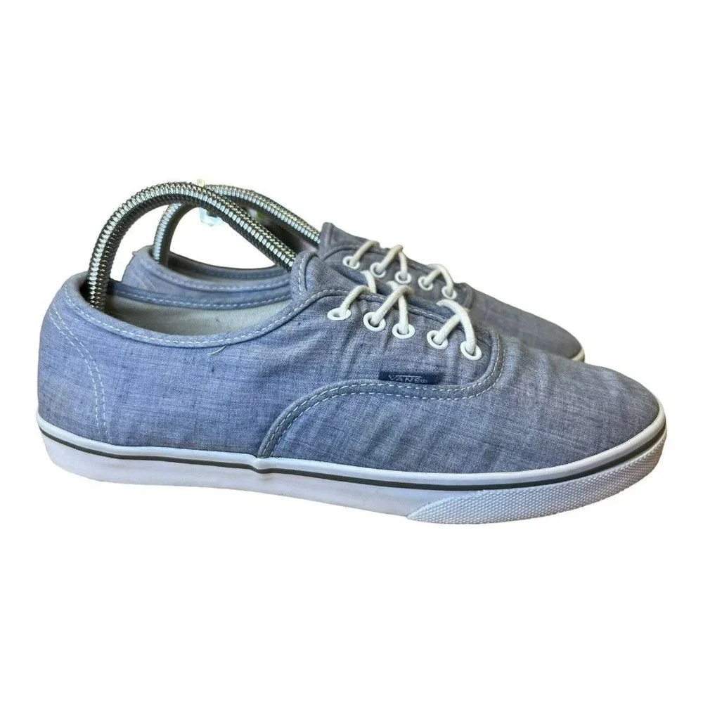 Vans Skate Unisex Women's‎ 9.5 Men's 8 Blue Canvas Lace up Shoes Sneakers